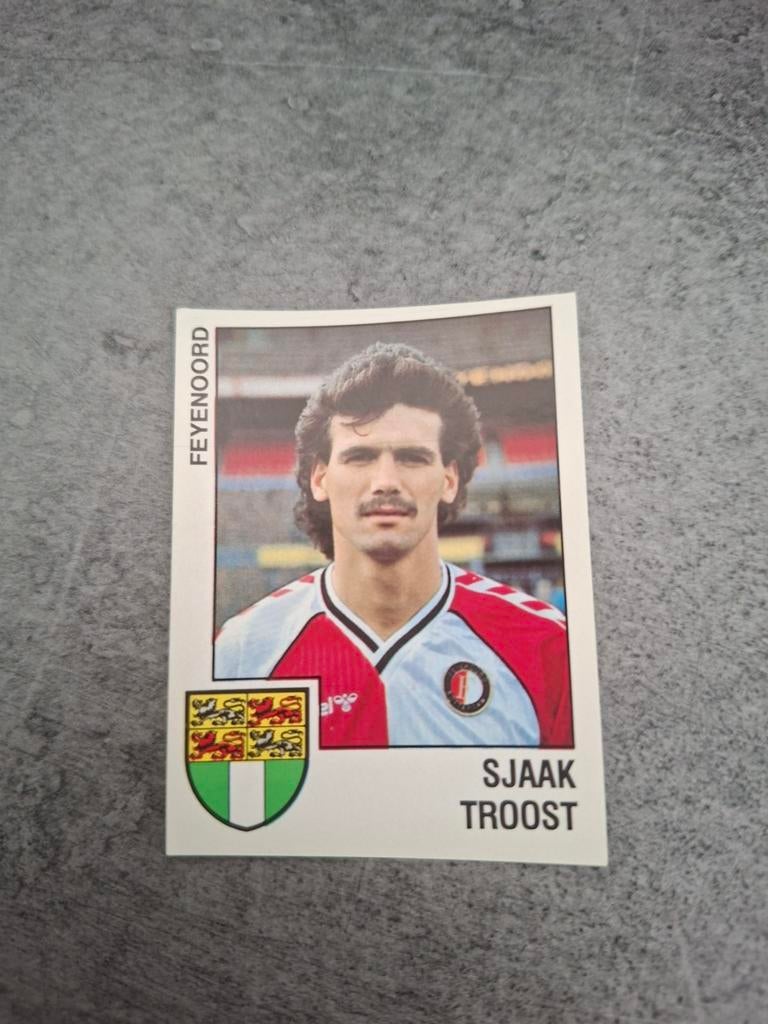 Panini sticker Voetbal 89. Speler Sjaak Troost Feyenoord., Hobby en Vrije tijd, Stickers en Plaatjes, Verzenden, Zo goed als nieuw