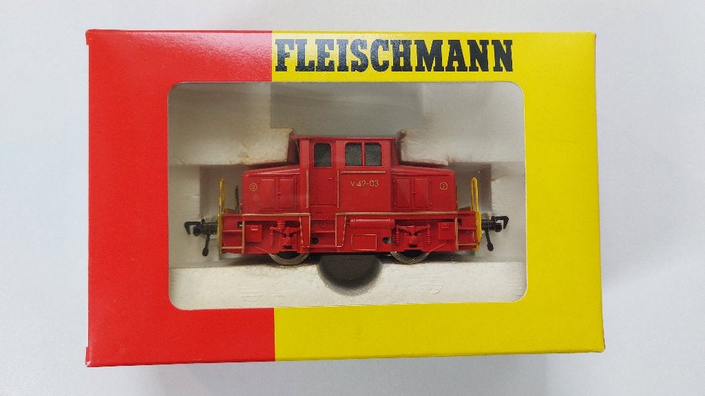Fleischmann HO 4203 dieselloc V42 DB OVP, Gelijkstroom, Fleischmann, Wagon, Ophalen of Verzenden