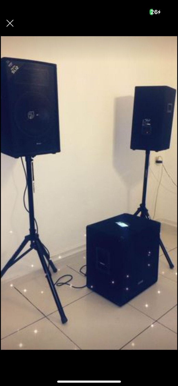 Complete DJ set: Subwoofer en staande boxen, Gebruikt, Complete surroundset, 120 watt of meer, Ophalen