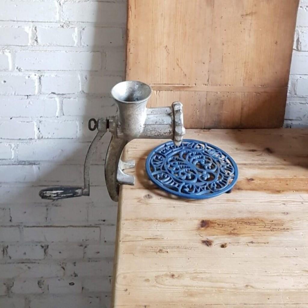 Oude Gietijzeren Gehaktmolen No. 8 | Stoere Keukendecoratie, Ophalen of Verzenden