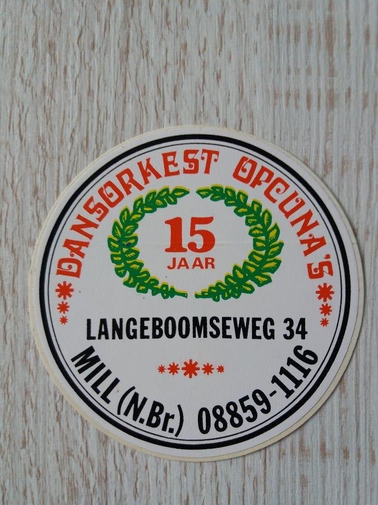 sticker Dansorkest OPCUNA'S, Ophalen of Verzenden, Zo goed als nieuw, Overige typen