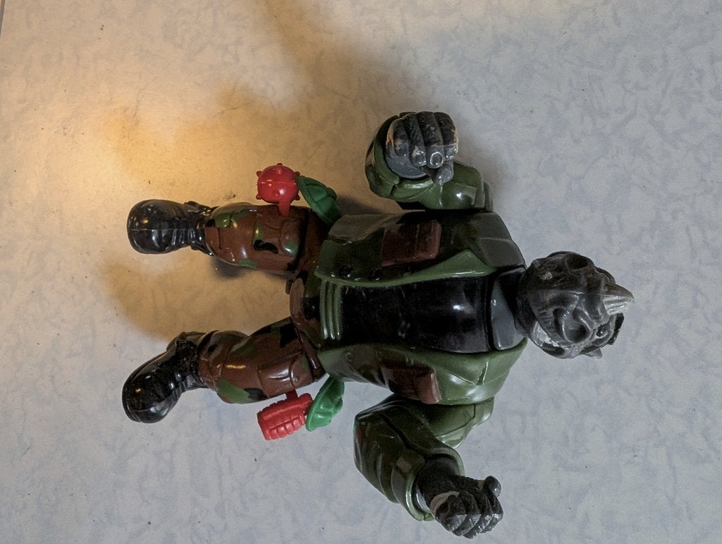 Vintage Teenage Mutant Ninja Turtles – Rocksteady, Kinderen en Baby's, Speelgoed | Actiefiguren, Ophalen, Gebruikt