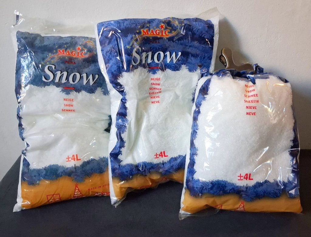 3 Zakken Nep Glitter Sneeuw, Ophalen of Verzenden, Nieuw