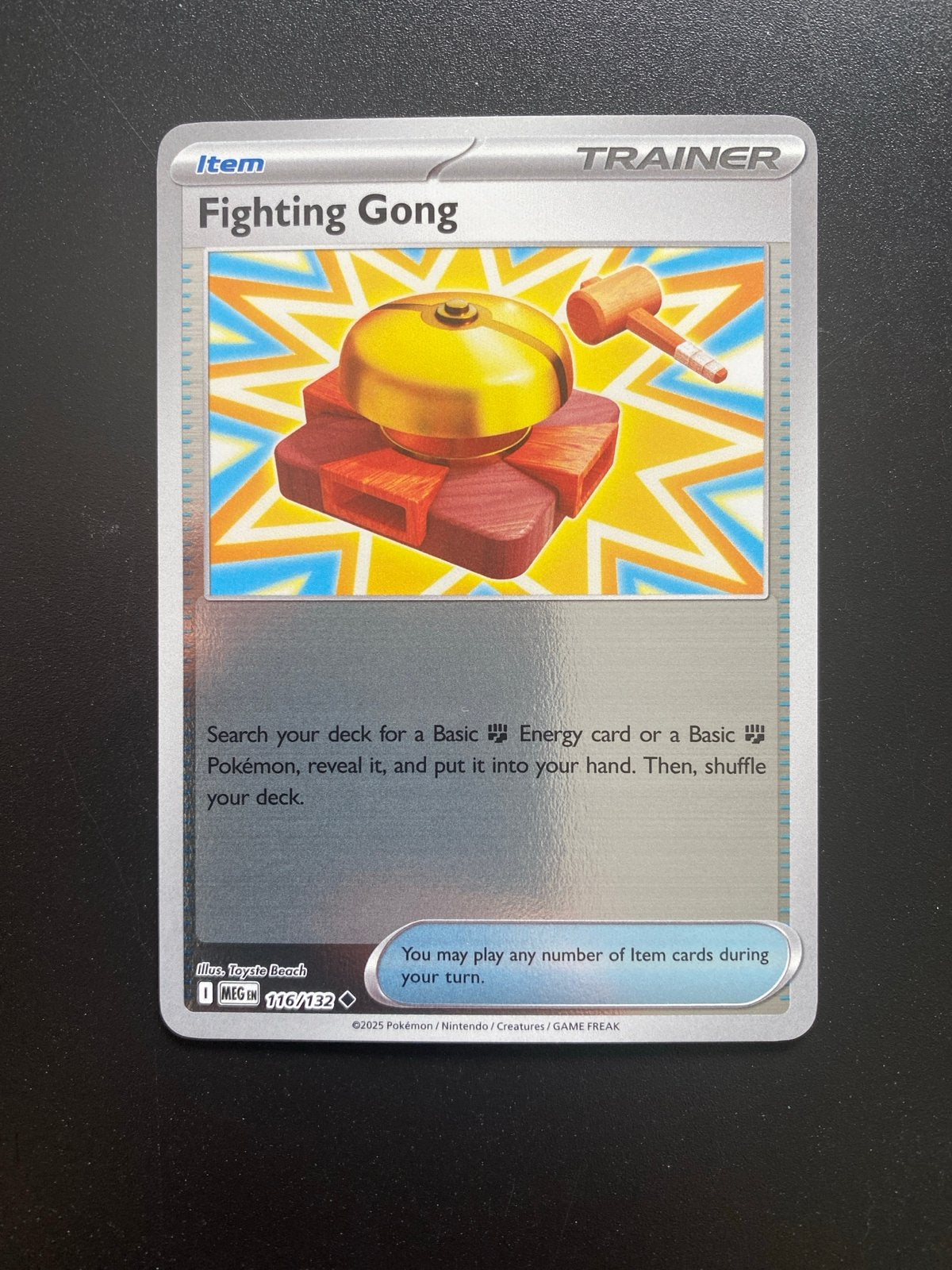 Fighting Gong 116/132 Reverse Holo Pokémon Mega Evolution, Ophalen of Verzenden, Zo goed als nieuw, Losse kaart, Foil