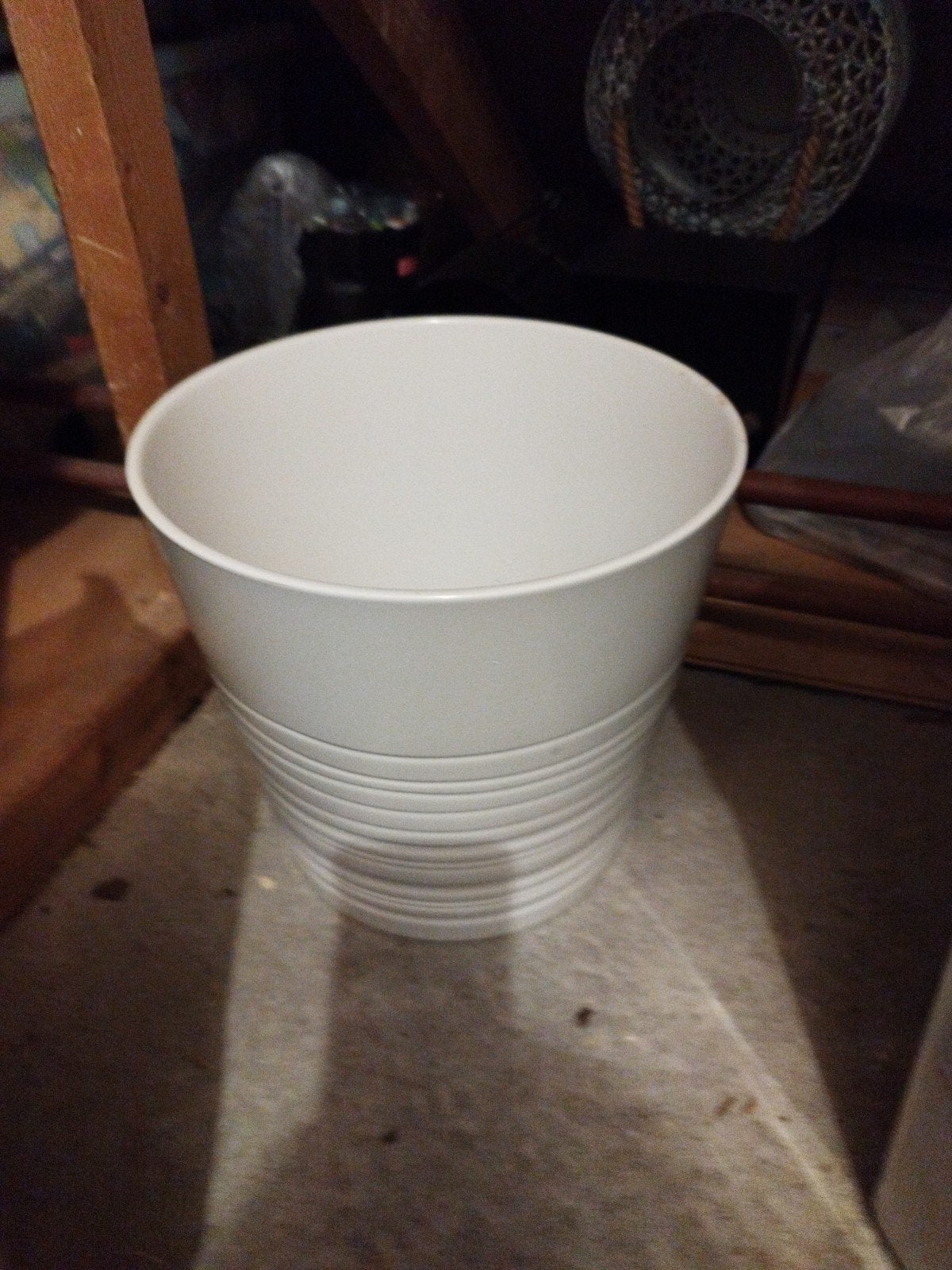 4x Witte Bloempot/Gebruikt ikea, Ophalen, Gebruikt, Rond