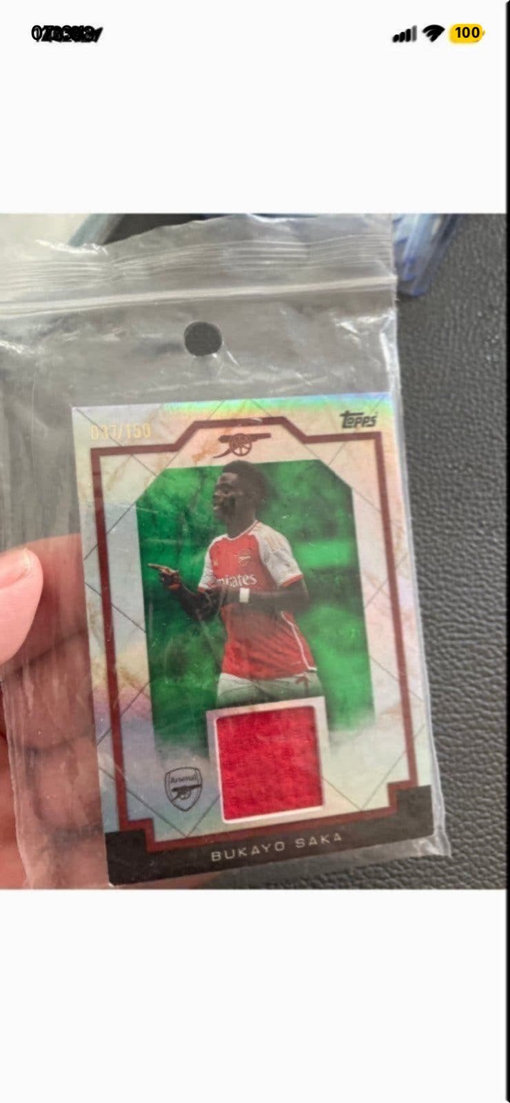 Bukayo Saka Topps Spelerskaart - Arsenal (017/150), Ophalen of Verzenden, Zo goed als nieuw, Buitenlandse clubs, Spelerskaart