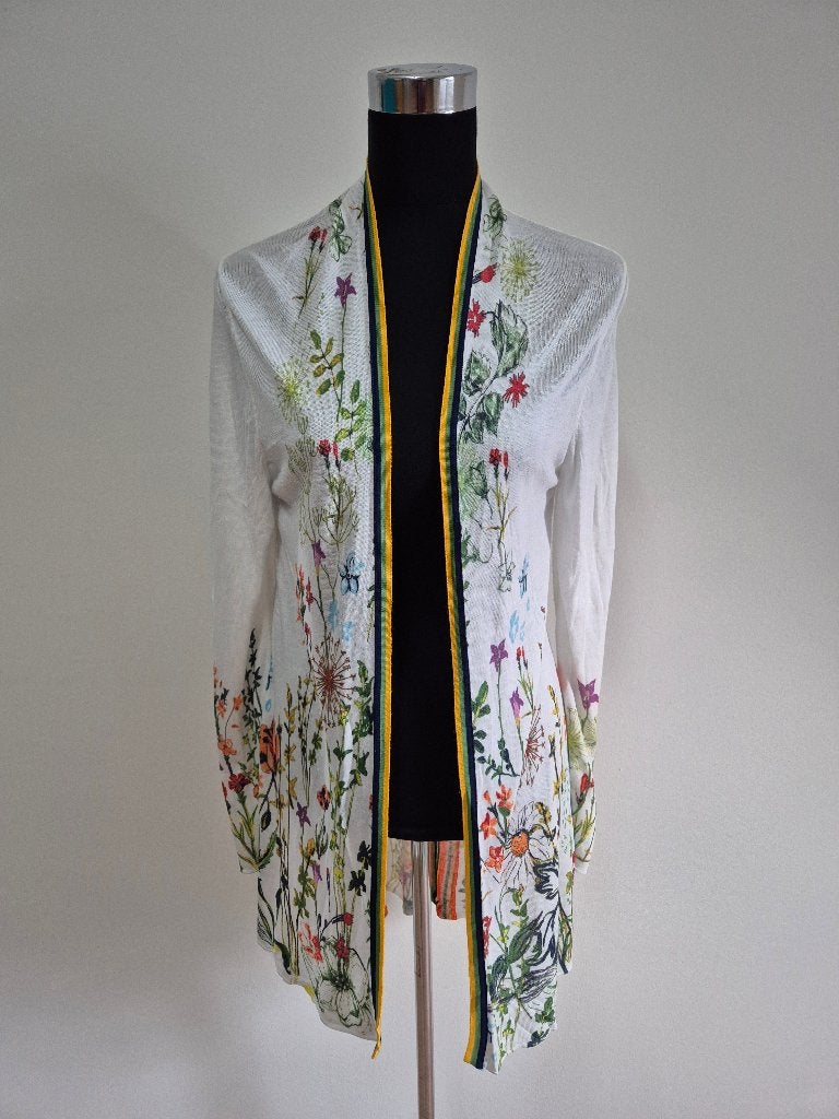 V27 - Fleurig Ivko vestje maat 38 (1), Ophalen of Verzenden, Zo goed als nieuw, Maat 38/40 (M)