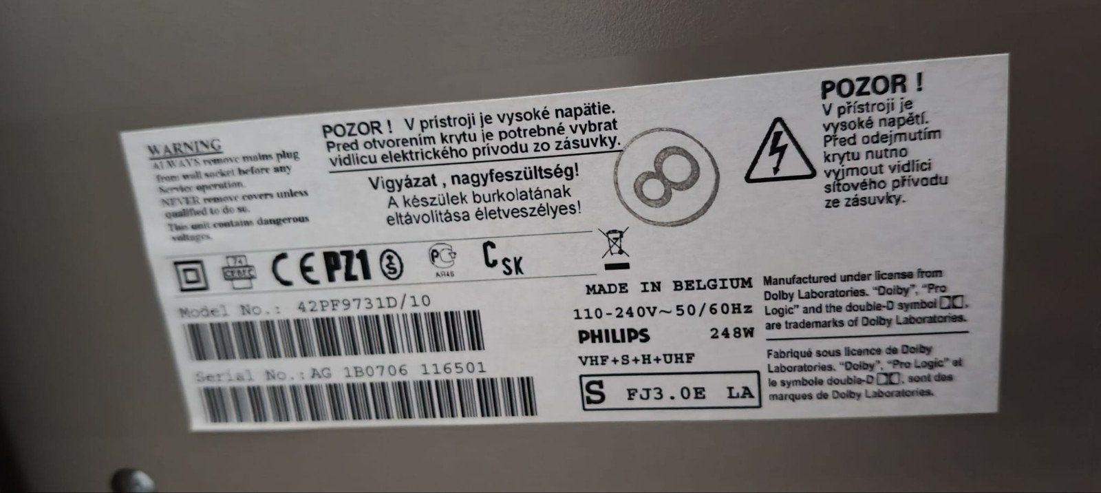 Philips cineos 42" televisie, Audio, Tv en Foto, Televisies, Ophalen, Philips, 50 Hz, Zo goed als nieuw