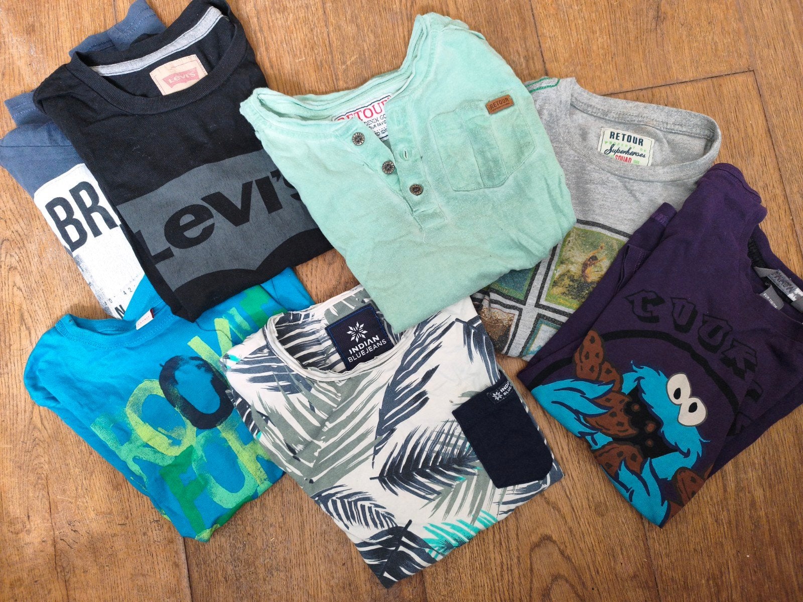 Pakket tshirt s 110 / 116 jongen, Ophalen of Verzenden, Zo goed als nieuw, Jongen, Shirt of Longsleeve