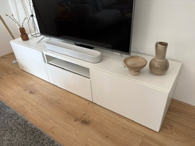 IKEA Bestå TV-meubel wit 180 cm, Ophalen, 150 tot 200 cm, Zo goed als nieuw, Minder dan 100 cm