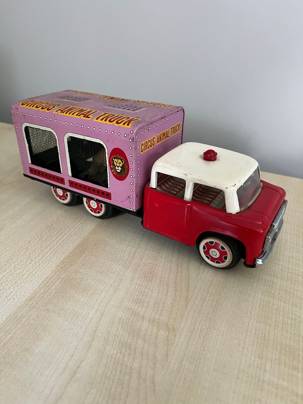 Vintage Circus Animal Truck - Blikken Speelgoed, Antiek en Kunst, Ophalen of Verzenden