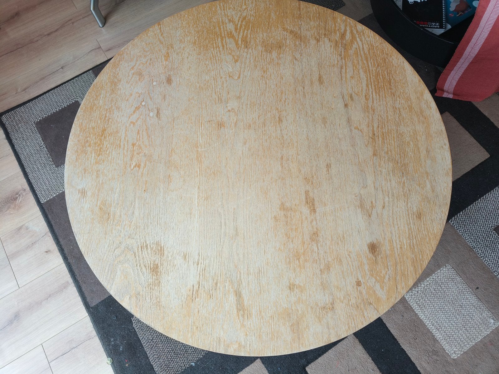 Houten salontafel - Rond en stijlvol, Ophalen, Gebruikt, 50 tot 100 cm, Rond