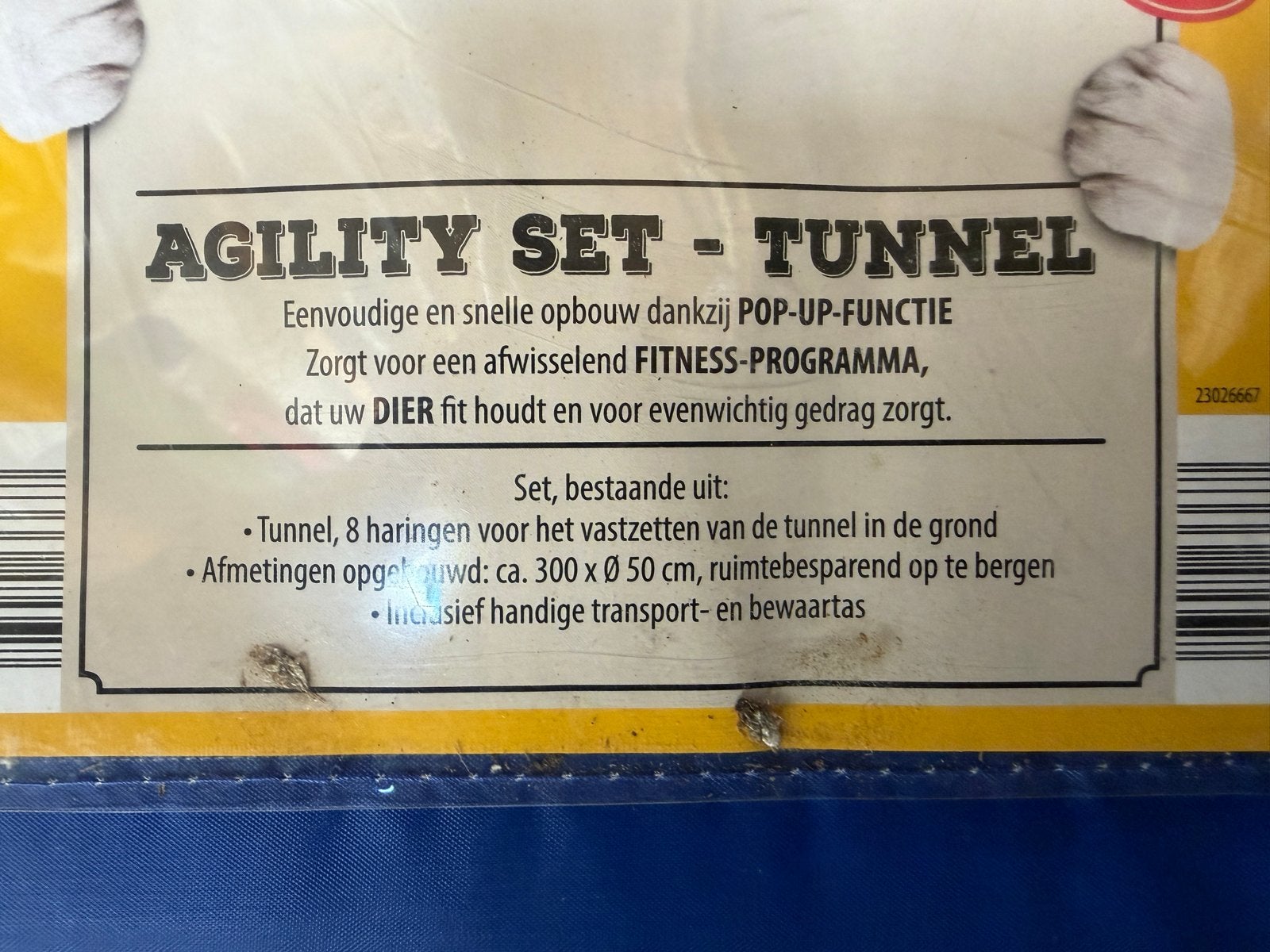 Agility set; tunnel in hoes met rits, Ophalen, Zo goed als nieuw