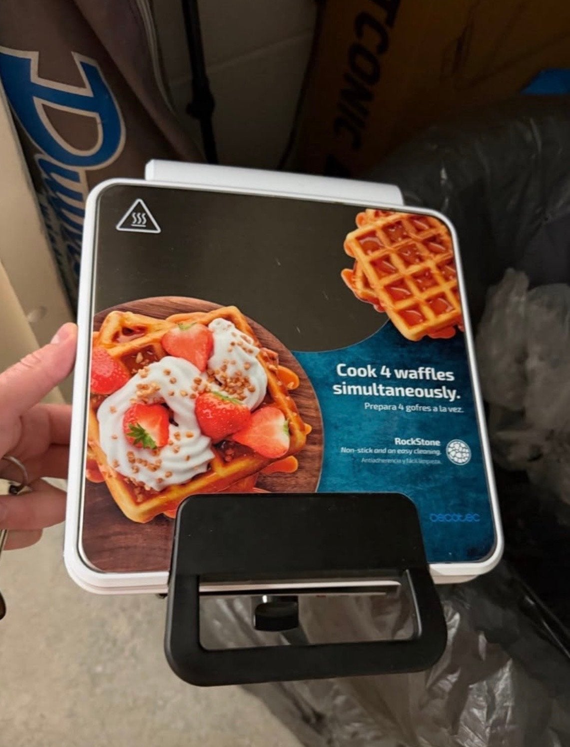 Cecotec Fun Gofrestone Wafelijzer - Maakt 4 wafels, Ophalen of Verzenden, Zo goed als nieuw