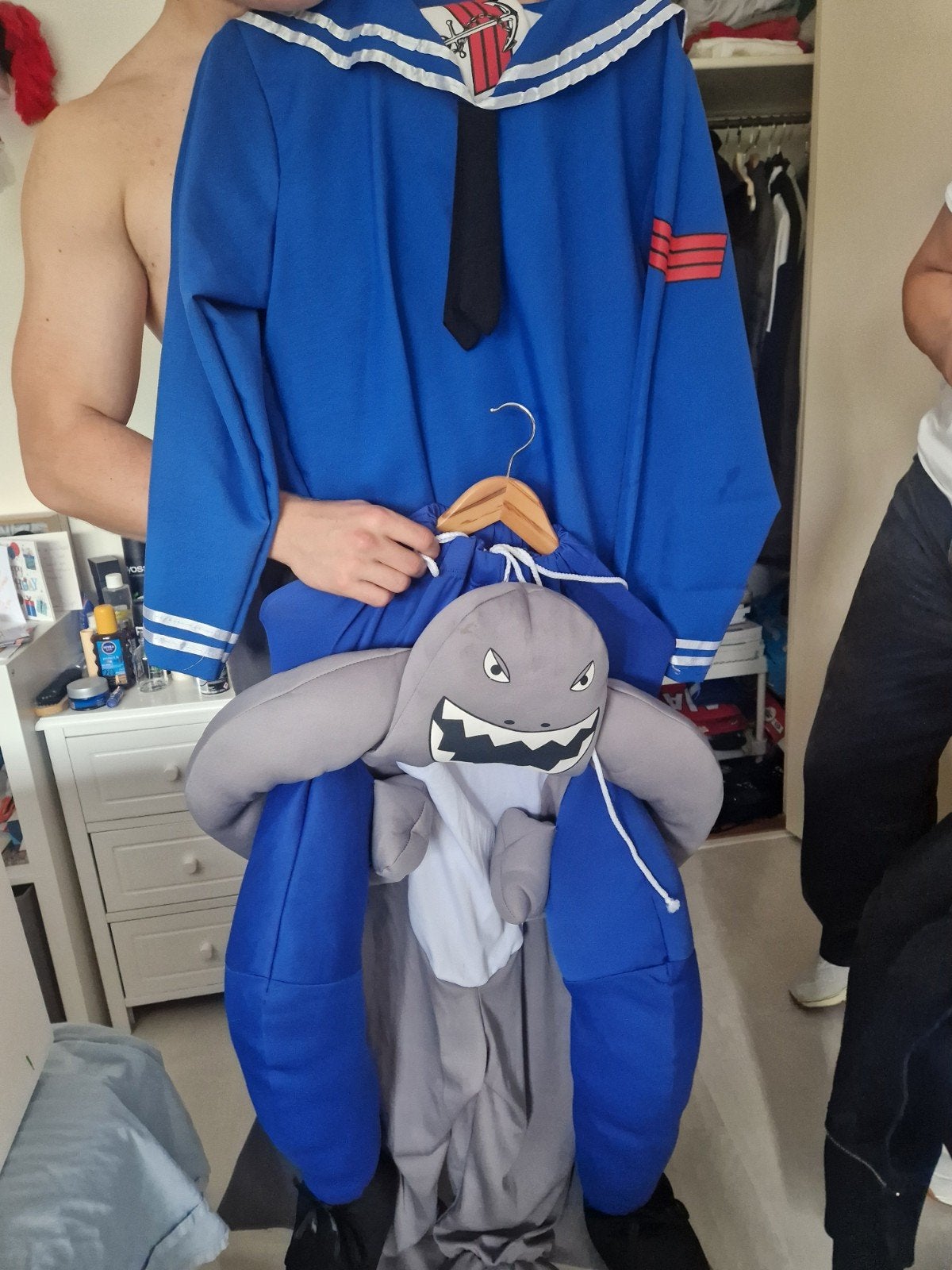 Carnaval Haai Pak - Hilarisch Kostuum voor Feestjes!, Carnaval, Maat 42/44 (L), Ophalen of Verzenden, Kleding