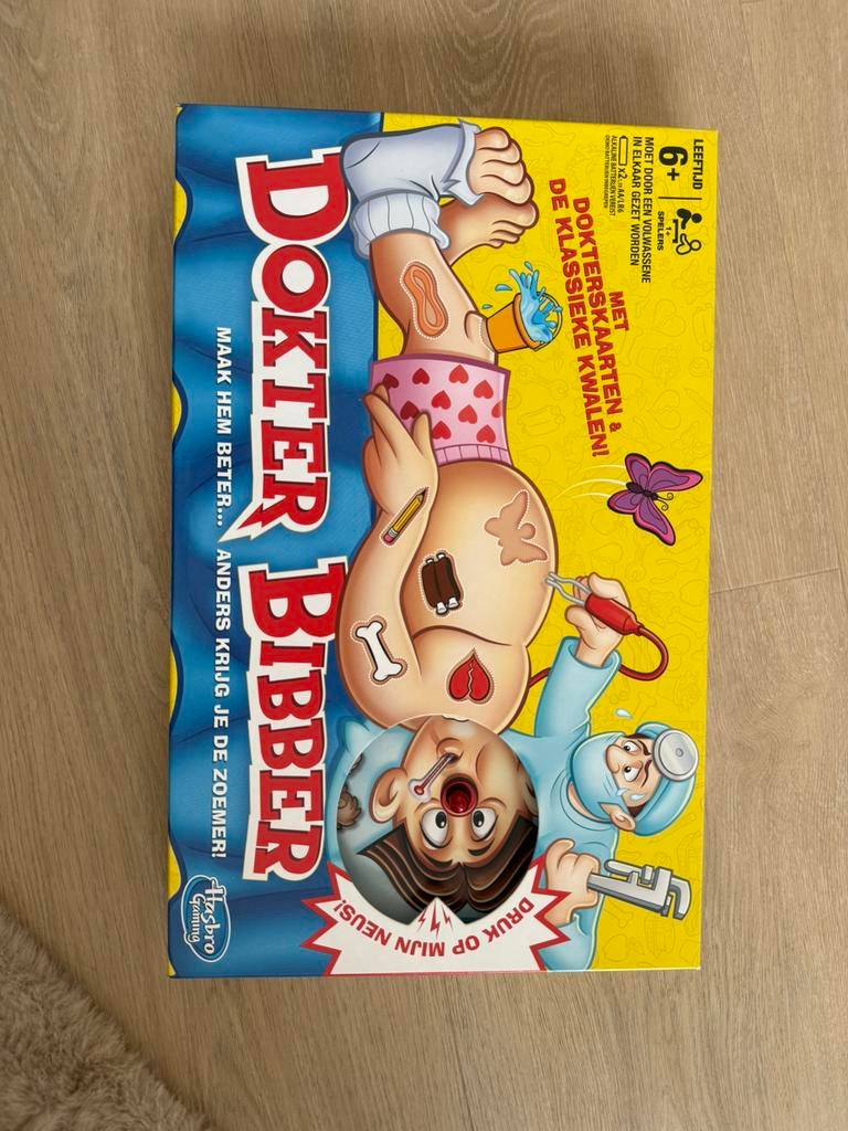 Dokter Bibber hasbro gaming, Hobby en Vrije tijd, Gezelschapsspellen | Bordspellen, Ophalen of Verzenden, Zo goed als nieuw