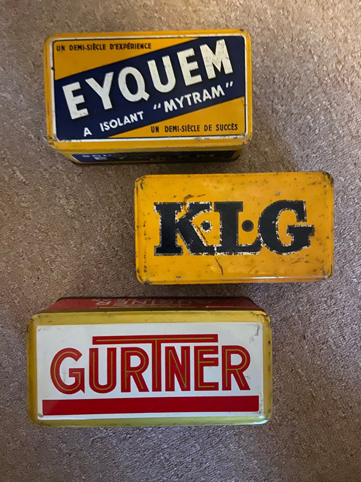 3 bougie blikken ., Verzamelen, Merken en Reclamevoorwerpen, Ophalen of Verzenden, Gebruikt, Reclamebord