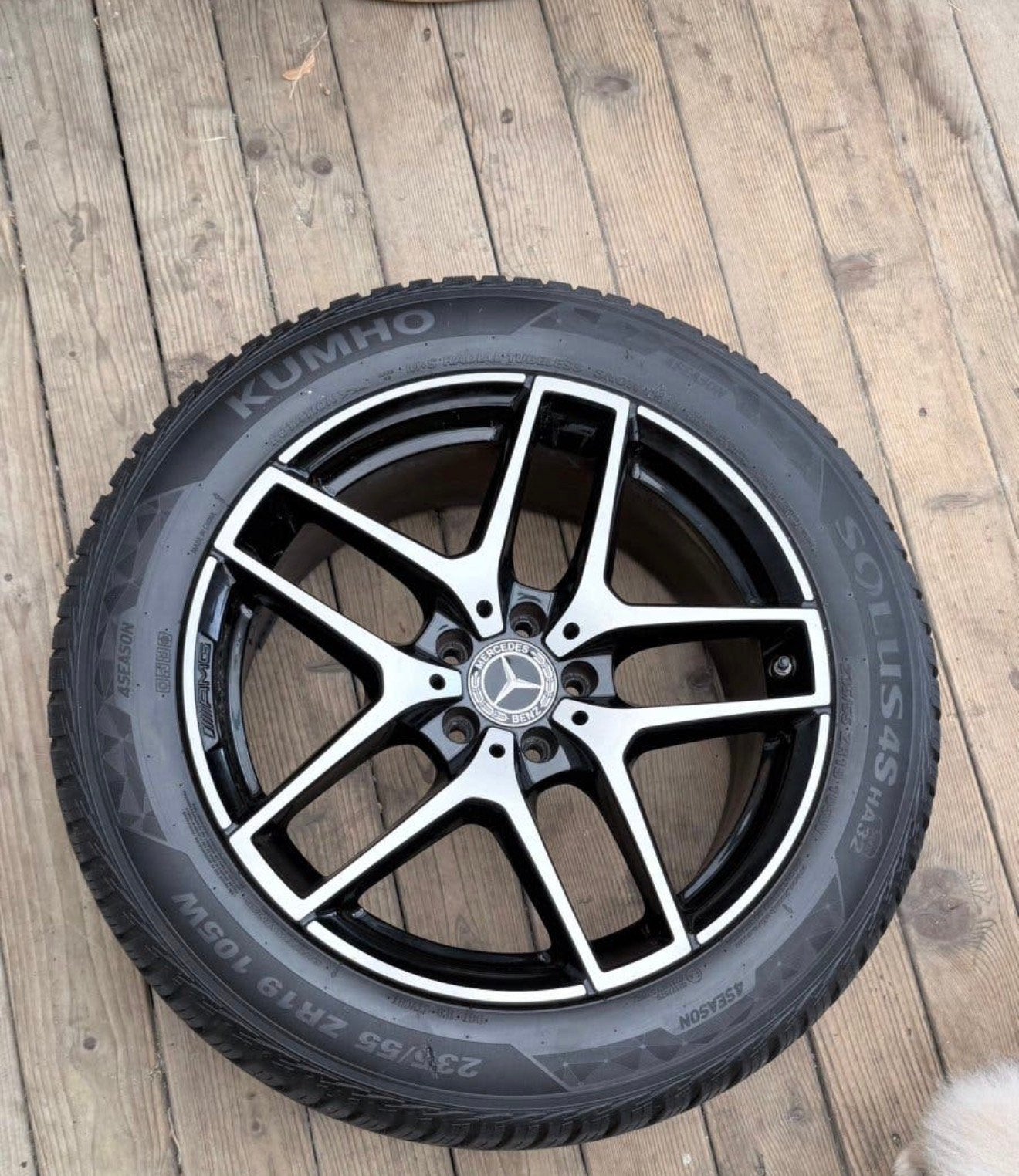 Originele 19 inch Mercedes GLC AMG Velgen Combinatieset, Banden en Velgen, 235 mm, All Season, Ophalen