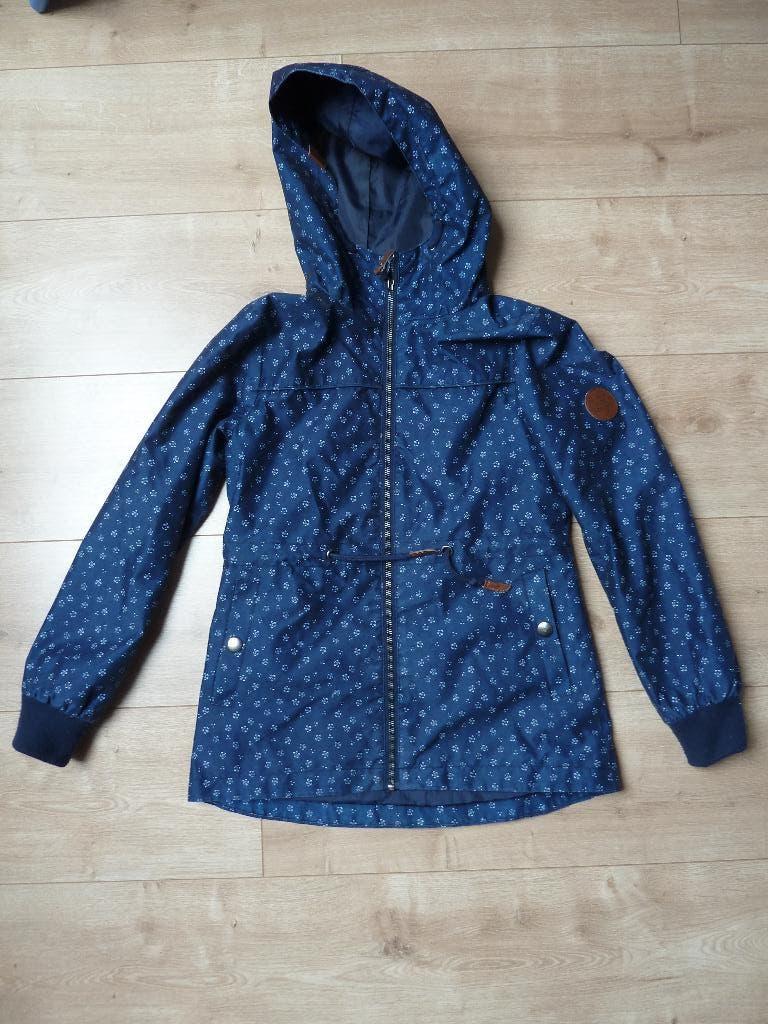 Zomerjas met capuchon blauw met bloemetjes maat 146, Ophalen of Verzenden, Zo goed als nieuw, Meisje, Jas