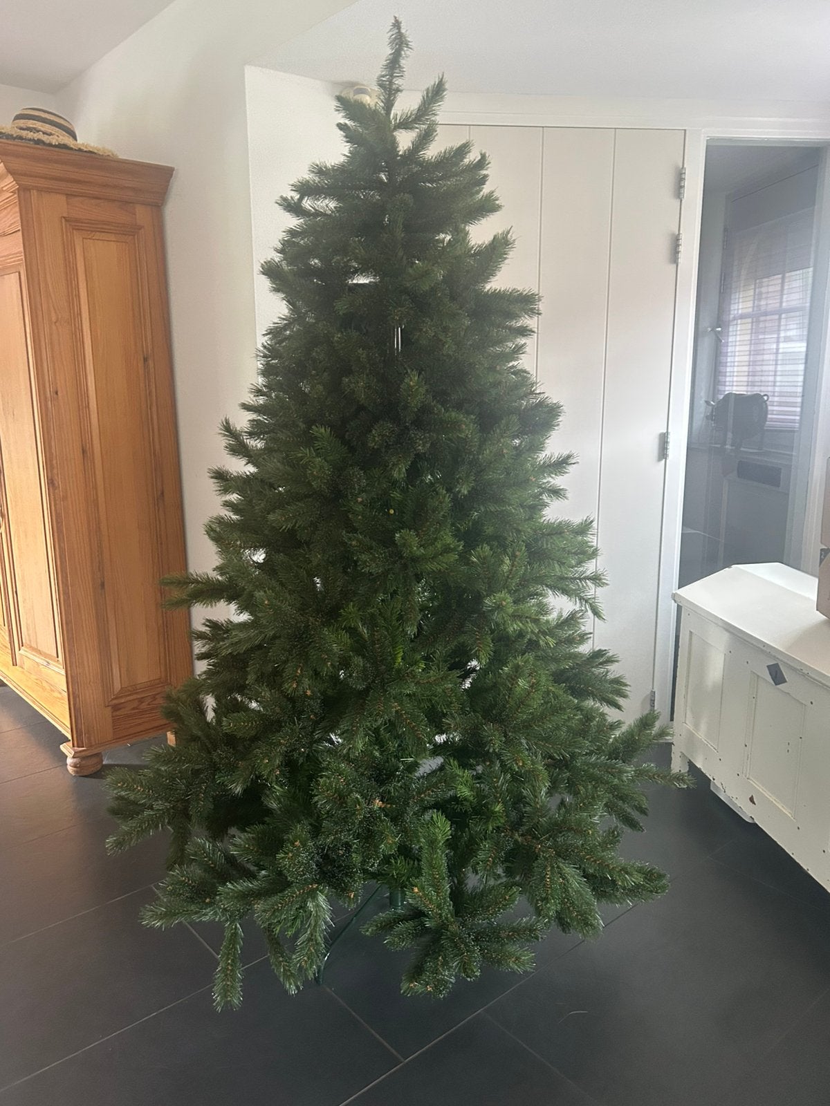 Kerstboom Romagnes 2.15 m hoog Intratuin, Diversen, Ophalen, Zo goed als nieuw