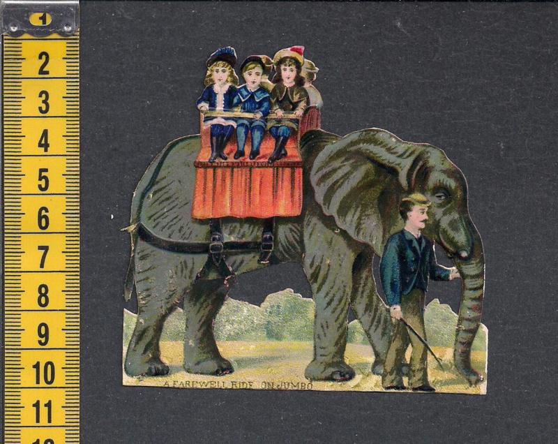 A Farewell Ride on Jumbo antiek poezieplaatje (607), Ophalen of Verzenden