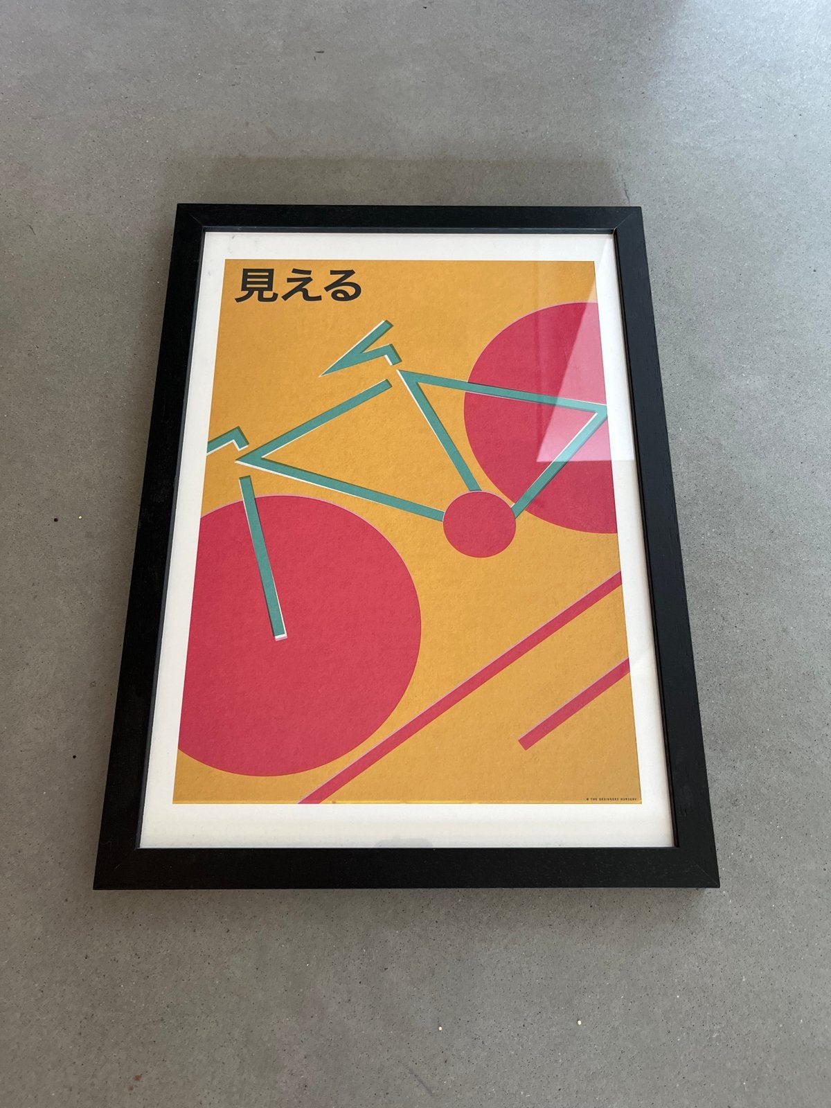 Ingelijste Japanse fiets poster #cycling, Huis en Inrichting, Woonaccessoires | Schilderijen, Tekeningen en Foto's, Ophalen, 50 – 75