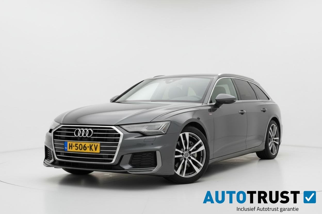 Audi A6 Avant 45 TFSI 245PK Sport S-line edition, Auto's, Audi, Gebruikt, 4 cilinders, Hybride Elektrisch/Benzine, Zilver of Grijs