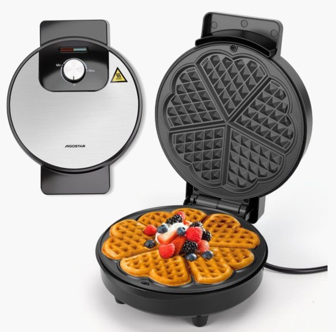 Nieuw Aigostar Wafelijzer 1000W - Hartvormige wafels, Aigostar, Nieuw, Ophalen of Verzenden, ......