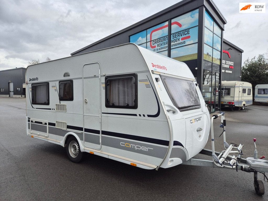 Dethleffs 430 DB Vast bed, mover, Voortent met aanbouw Bovag, Rondzit, Dethleffs, Bedrijf, Verkoop@caravan-aanhanger.nl