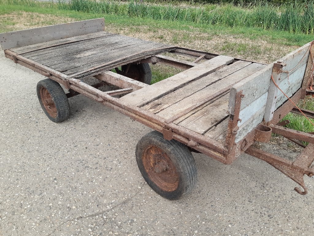 Platte wagen kar aanhanger hooi, Ophalen of Verzenden, Gebruikt
