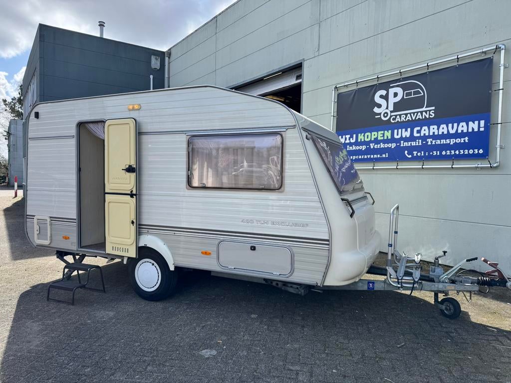 Caravan Avento Premier 420TLH Exlusief inc Voortent!, Standaardzit, Dwarsbed, Bedrijf, 750 - 1000 kg
