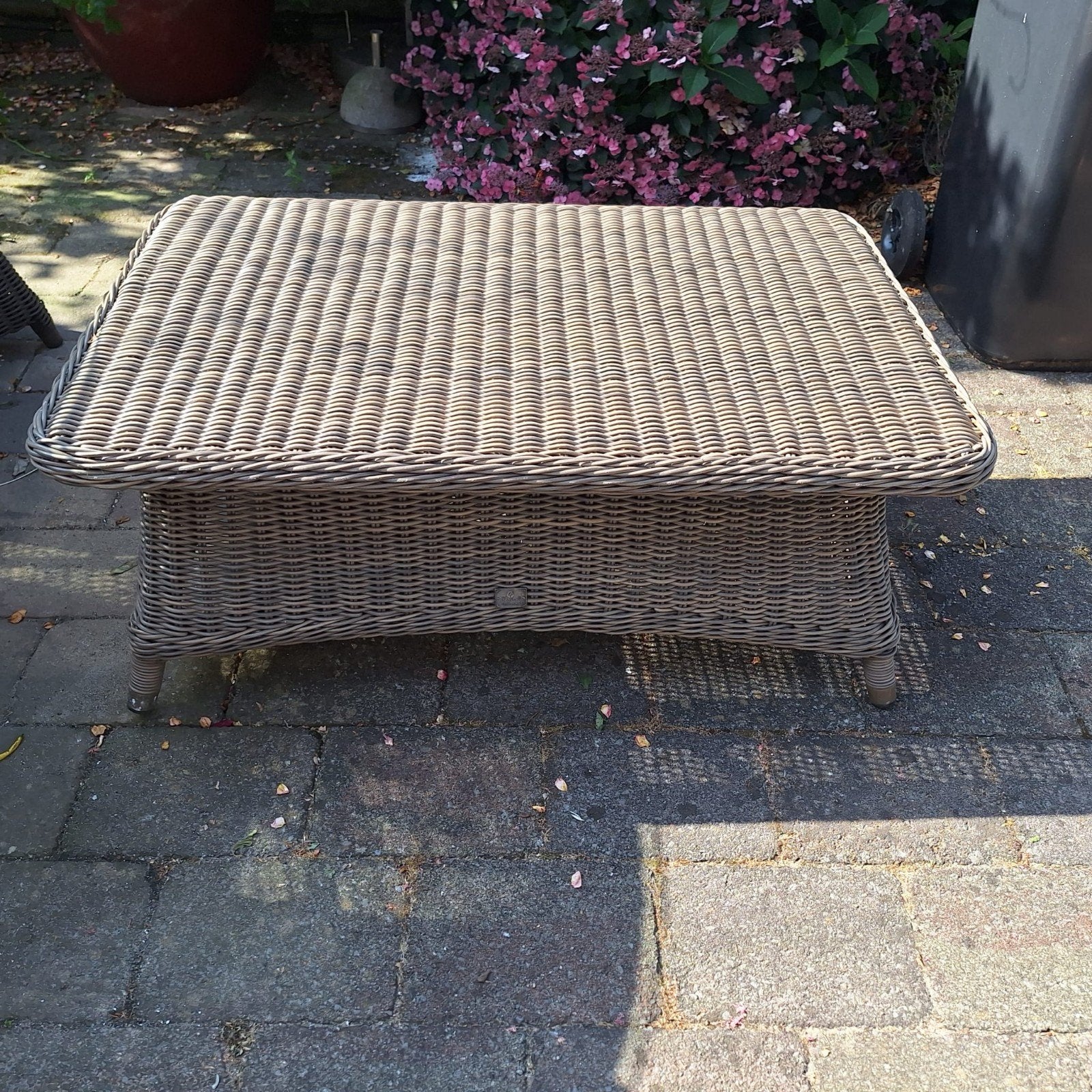 Lage tuintafel van wicker 4 Seasons, Tuin en Terras, Tuintafels, Ophalen, Gebruikt, Rechthoekig, Wicker