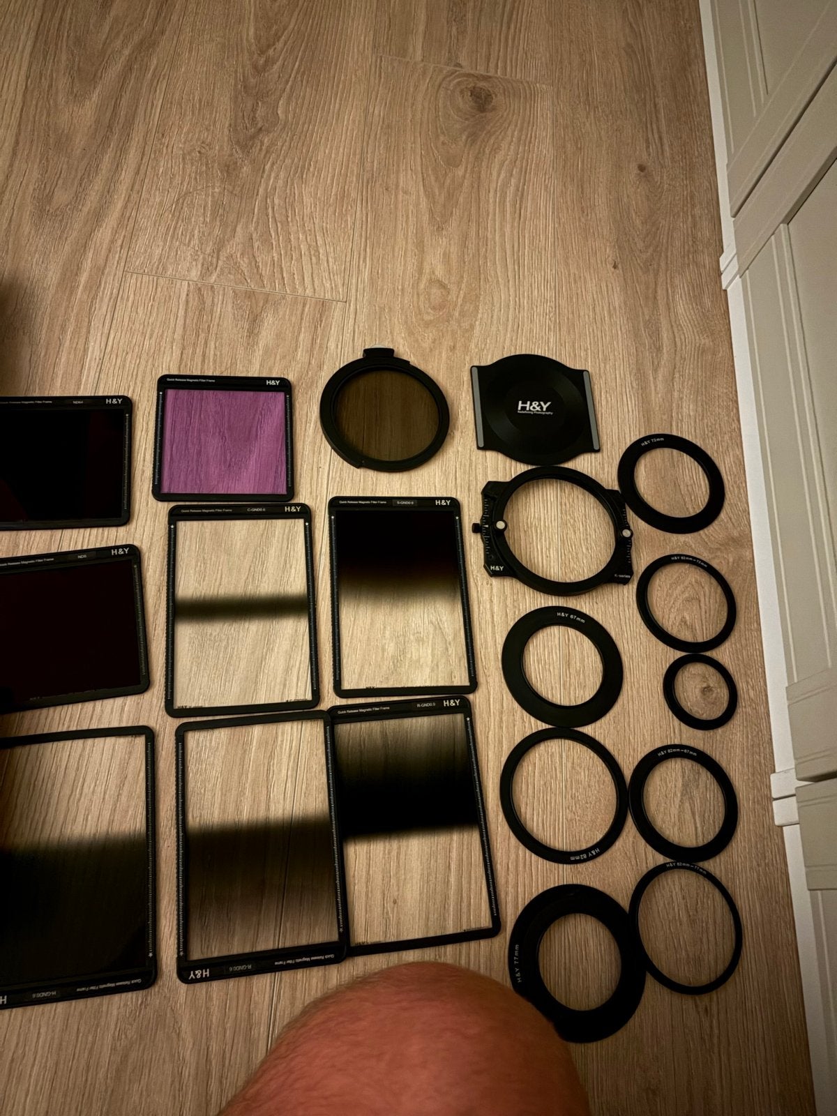 Overcomplete H&Y filterset met diverse filters en houders, Audio, Tv en Foto, Fotografie | Filters, Ophalen, Inclusief opbergcase
