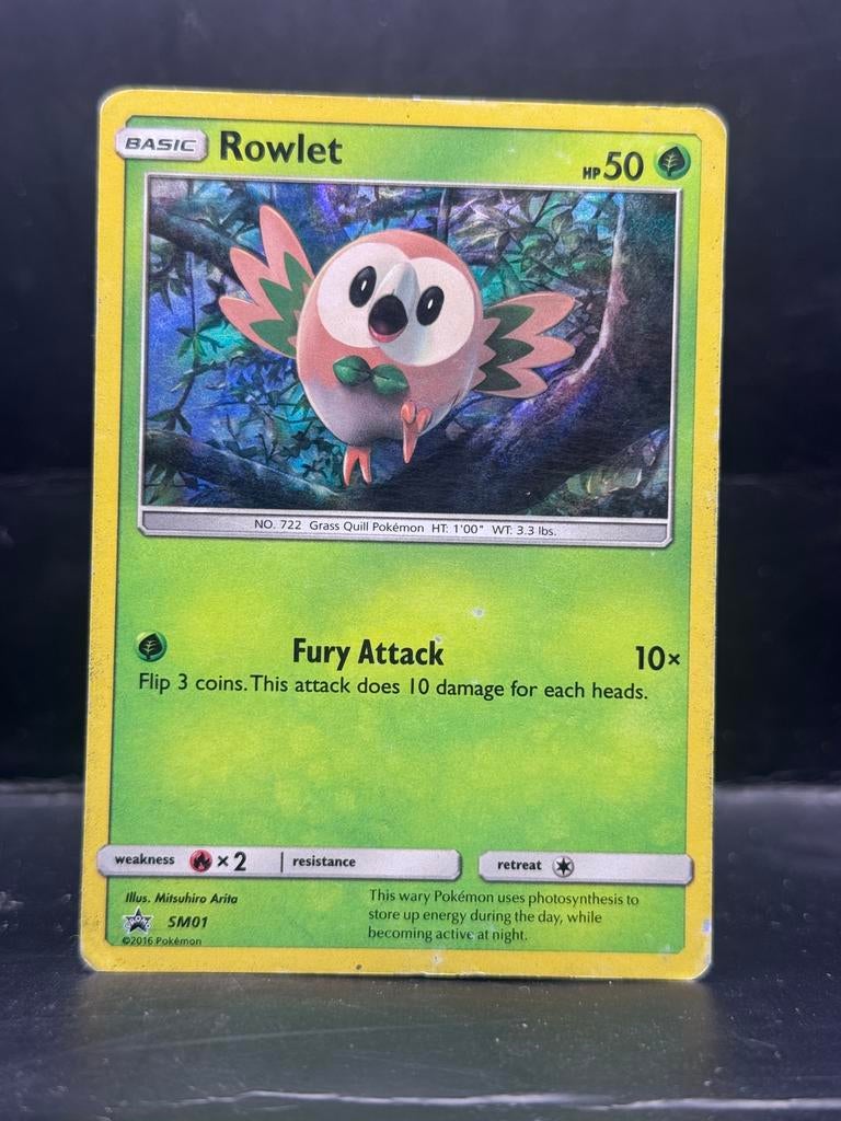 Pokemon Sun & Moon PROMO - Rowlet SM01, Ophalen of Verzenden, Zo goed als nieuw