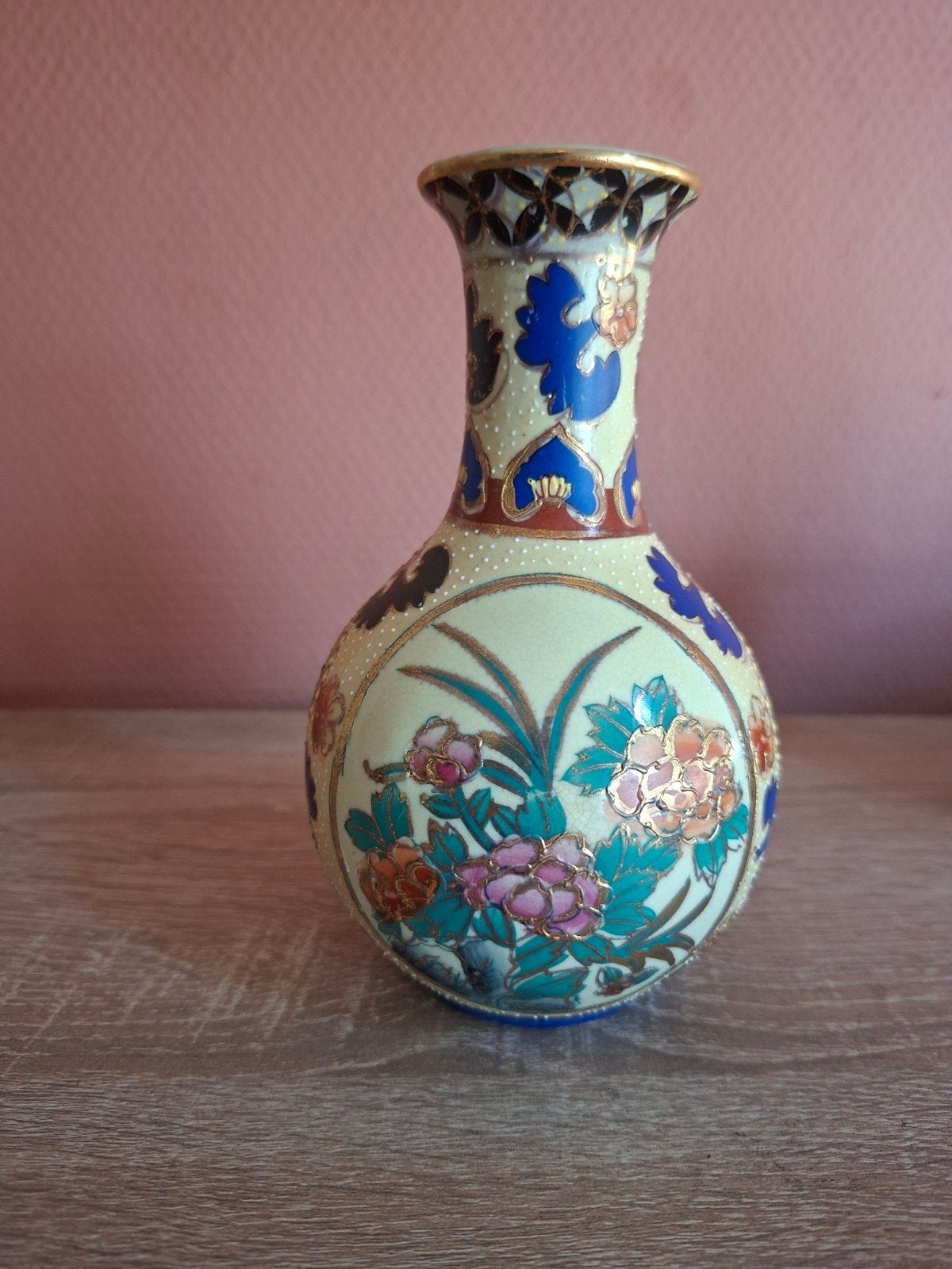 Antieke Japanse Satsuma Vaasje - Handgeschilderd, Ophalen of Verzenden