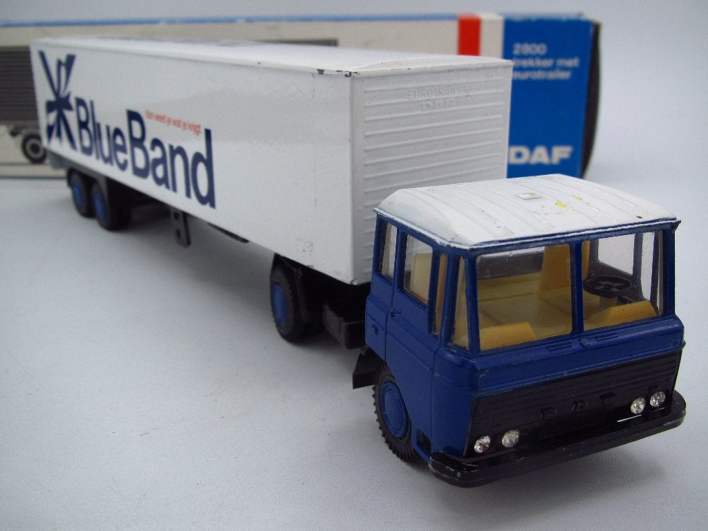 Lion car - DAF 2600 miniatuur '' BlueBand '' 1:50, Hobby en Vrije tijd, Ophalen of Verzenden, Gebruikt, Bus of Vrachtwagen, Lion Toys