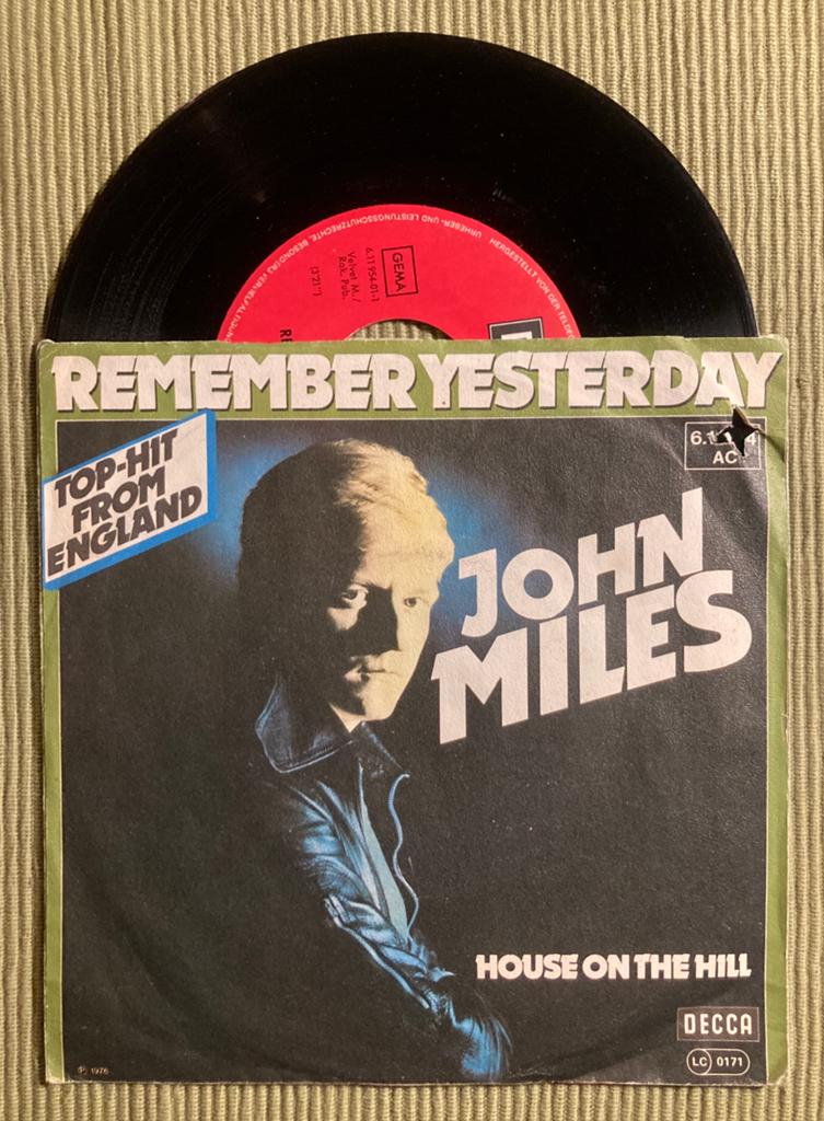 Vinyl single John Miles - Remember Yesterday, Ophalen of Verzenden, Gebruikt, Pop