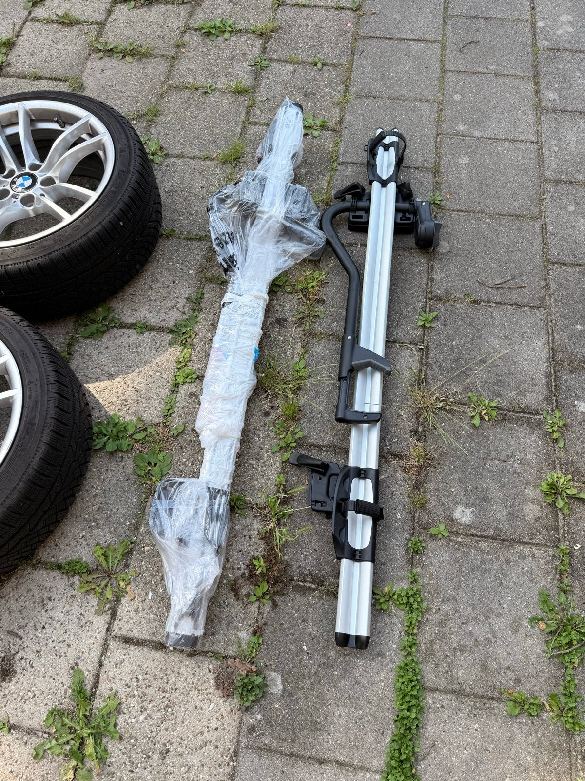 BMW E92 E91 Dakdragers en Thule Fietsendrager, Auto diversen, Ophalen, Gebruikt
