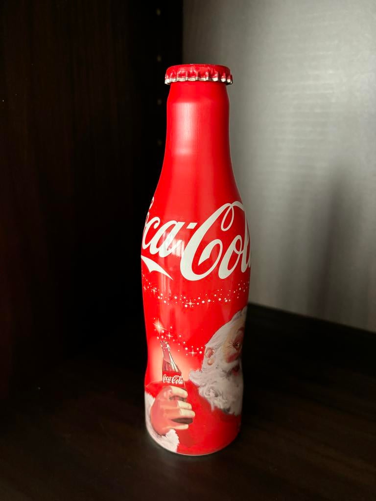 Coca Cola aluminium flesje Santa, Ophalen of Verzenden, Zo goed als nieuw