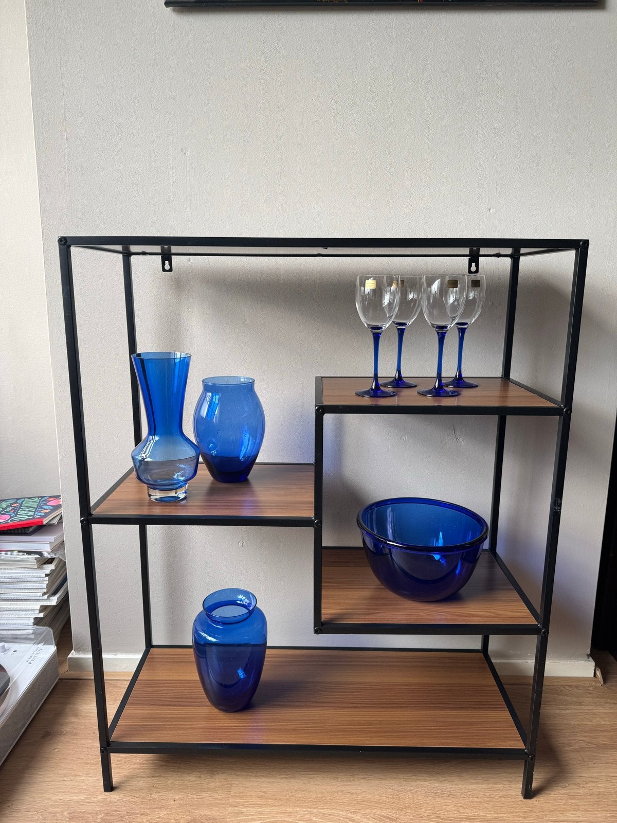 Open vakkenkast, Industriële displaykast, Wandrek, Ophalen, Met plank(en), 100 tot 150 cm, 50 tot 100 cm