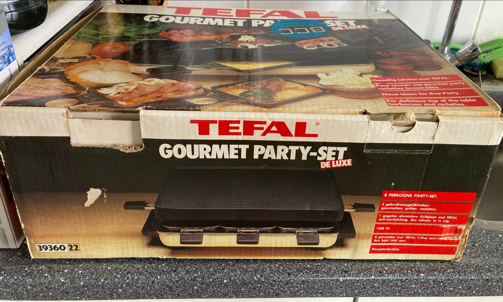 Tefal Gourmet Party-Set De Luxe - Raclette en Grill, Ophalen, Gebruikt, 8 personen of meer