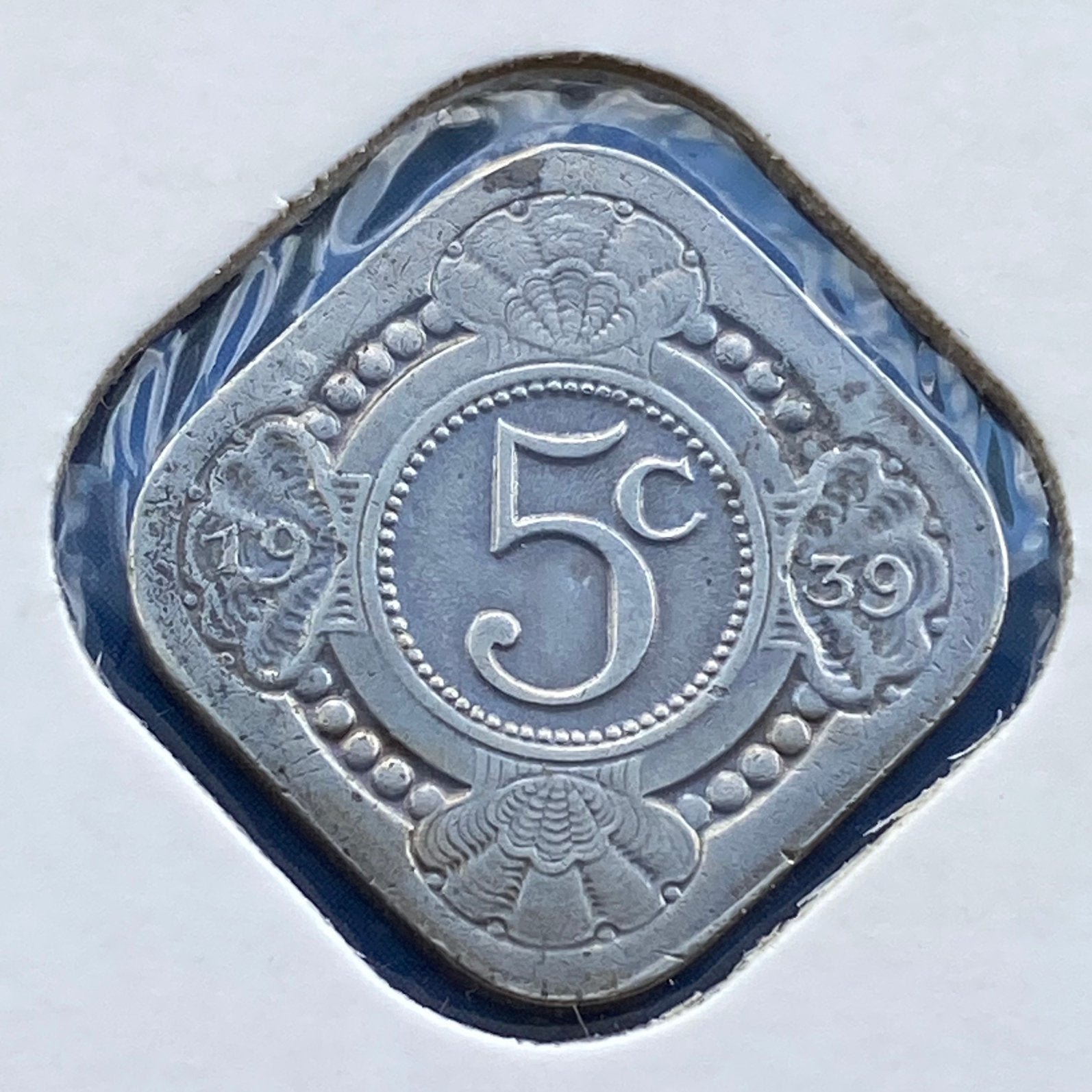 5 Cent / vierkante Stuiver uit 1939 van Wilhelmina, Postzegels en Munten, Munten | Nederland, Verzenden, Koningin Wilhelmina, 5 cent