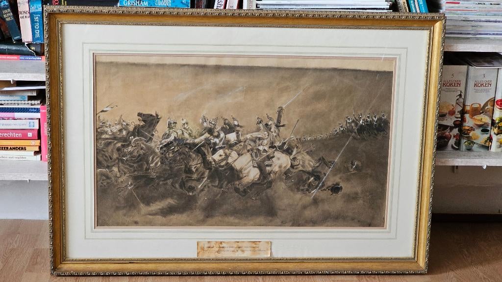 Schilderij oorlog Frankrijk-Duitsland 1870., Ophalen of Verzenden