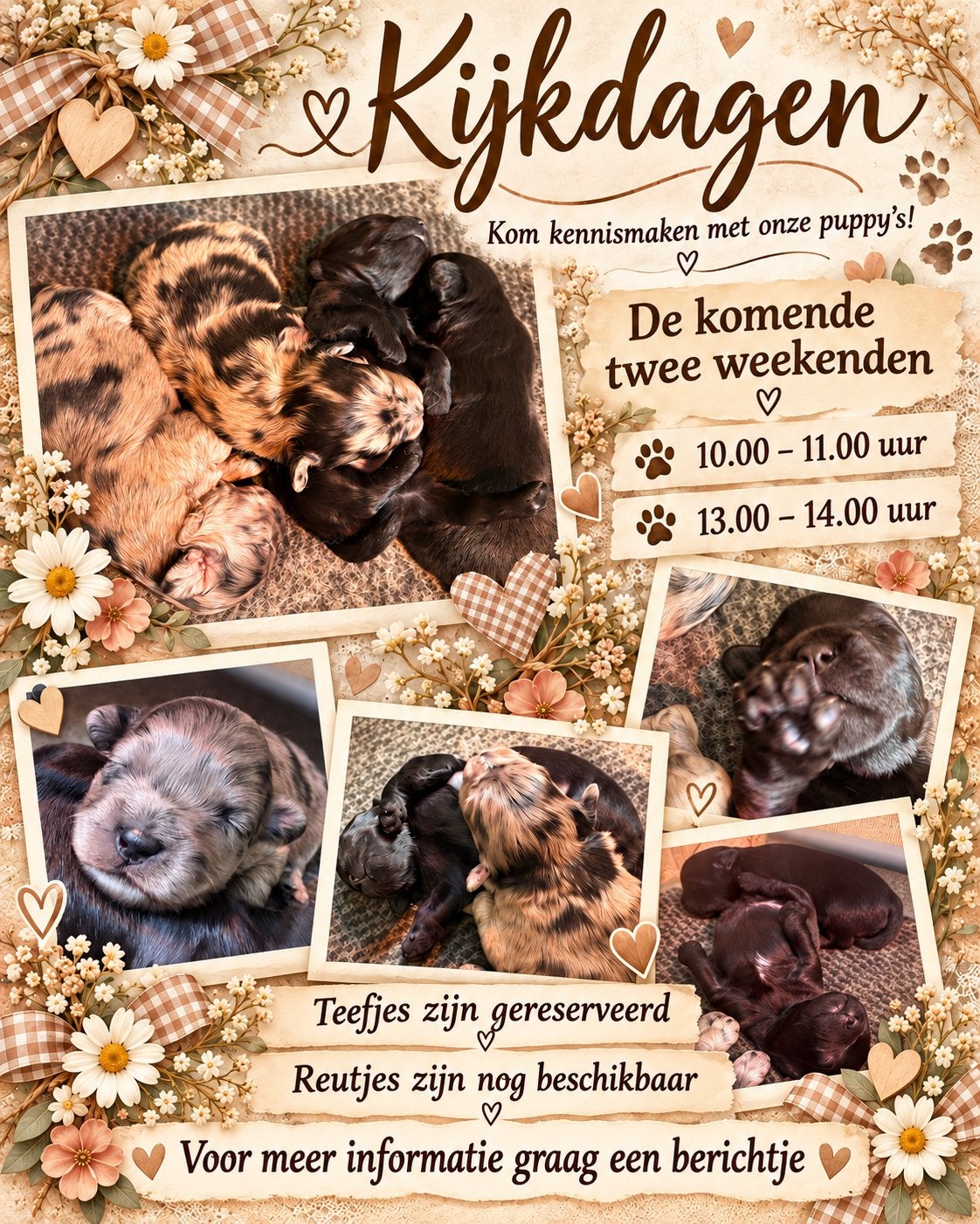 🧸 Teddypoo (TeddydogXToyPoedel) pups Geboren! 2🎀 🐶2💙🐶🐾, Poedel, CDV (hondenziekte), 8 tot 15 weken, Meerdere