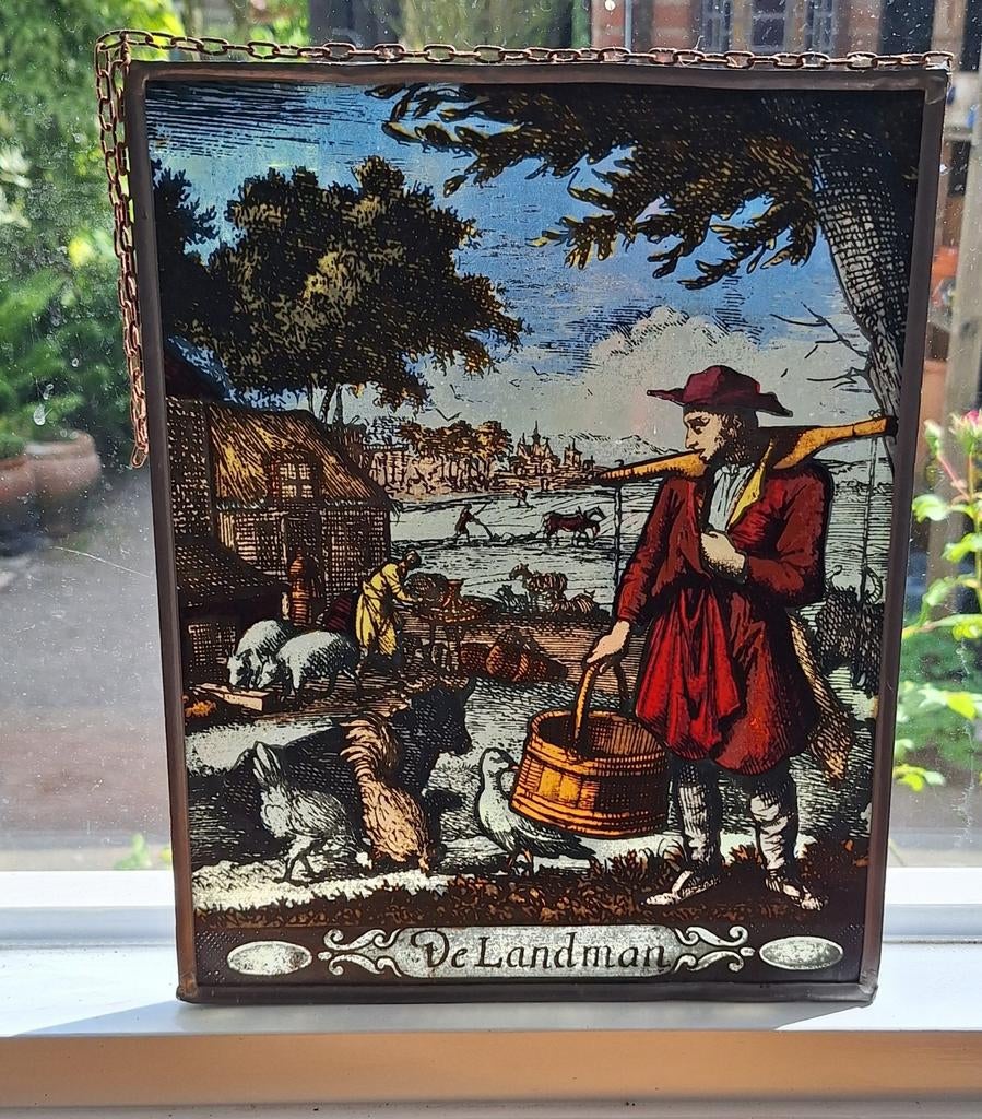 Raamhanger glas in lood, Antiek en Kunst, Ophalen of Verzenden