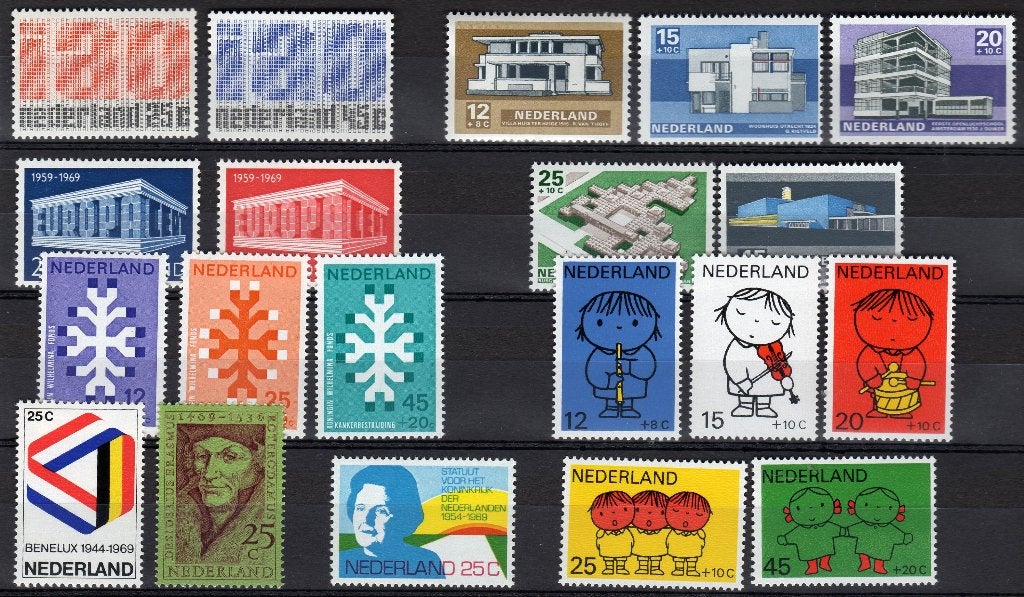 Jaargang 1969 postfris nvph 918-936+938, Ophalen of Verzenden, Na 1940, Postfris
