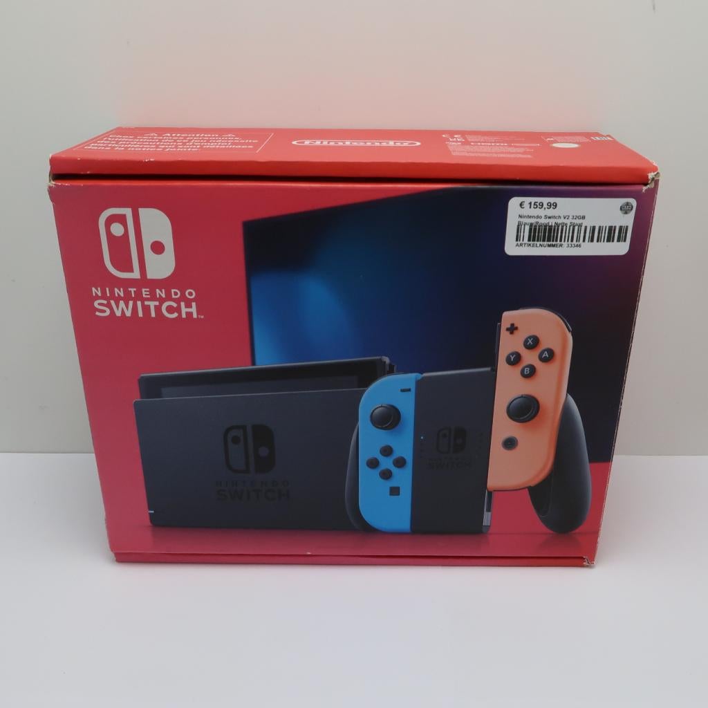 Nintendo Switch V2 32GB Blauw/Rood | Nette Staat, Spelcomputers en Games, Spelcomputers | Nintendo Switch, Niet ingevuld, Zo goed als nieuw