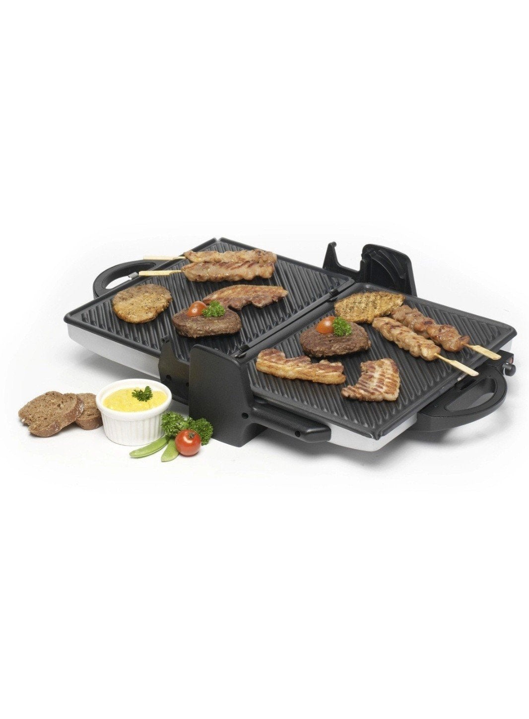 Bestron AT021 Maxi Grill Contactgrill - Zo goed als nieuw, Ophalen of Verzenden, Uitneembare platen, Zo goed als nieuw