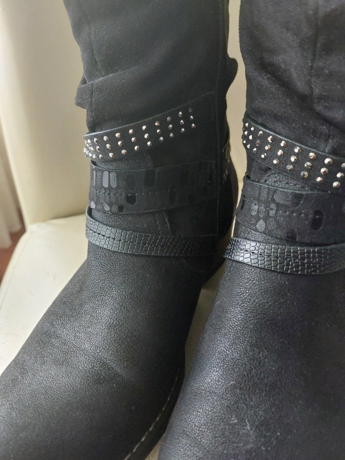 zwarte enkel laarsjes, Kleding | Dames, Schoenen, Ophalen of Verzenden, Zo goed als nieuw, Zwart