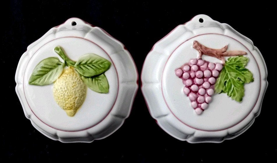 Vintage keramische fruit- en geleivormen, Ophalen of Verzenden